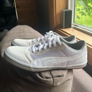 Size 14 Puma Pacer Net Cage 362361-09 White Casual Shoes Sneakers